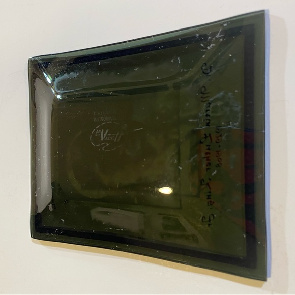 “I Have A Dream” Martin Luther King memorial trinket tray, vintage smoked glass - Picture 5 of 5